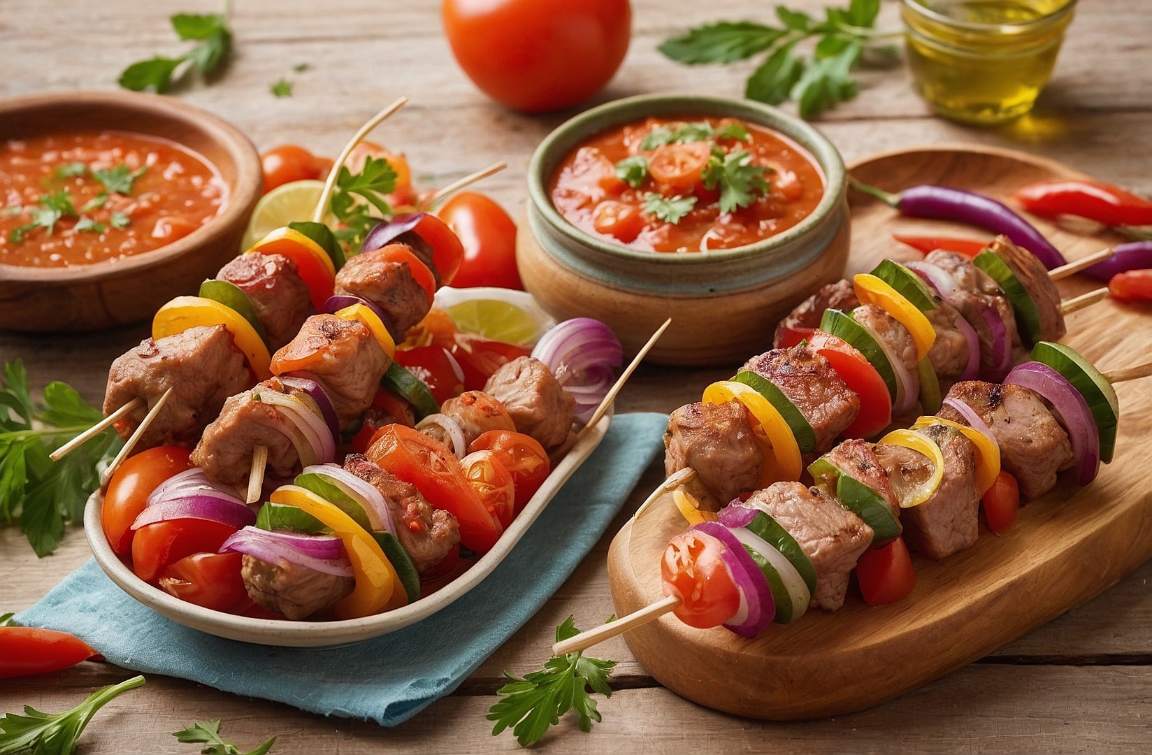 Combinado de kebabs para compartir con amigos y familia